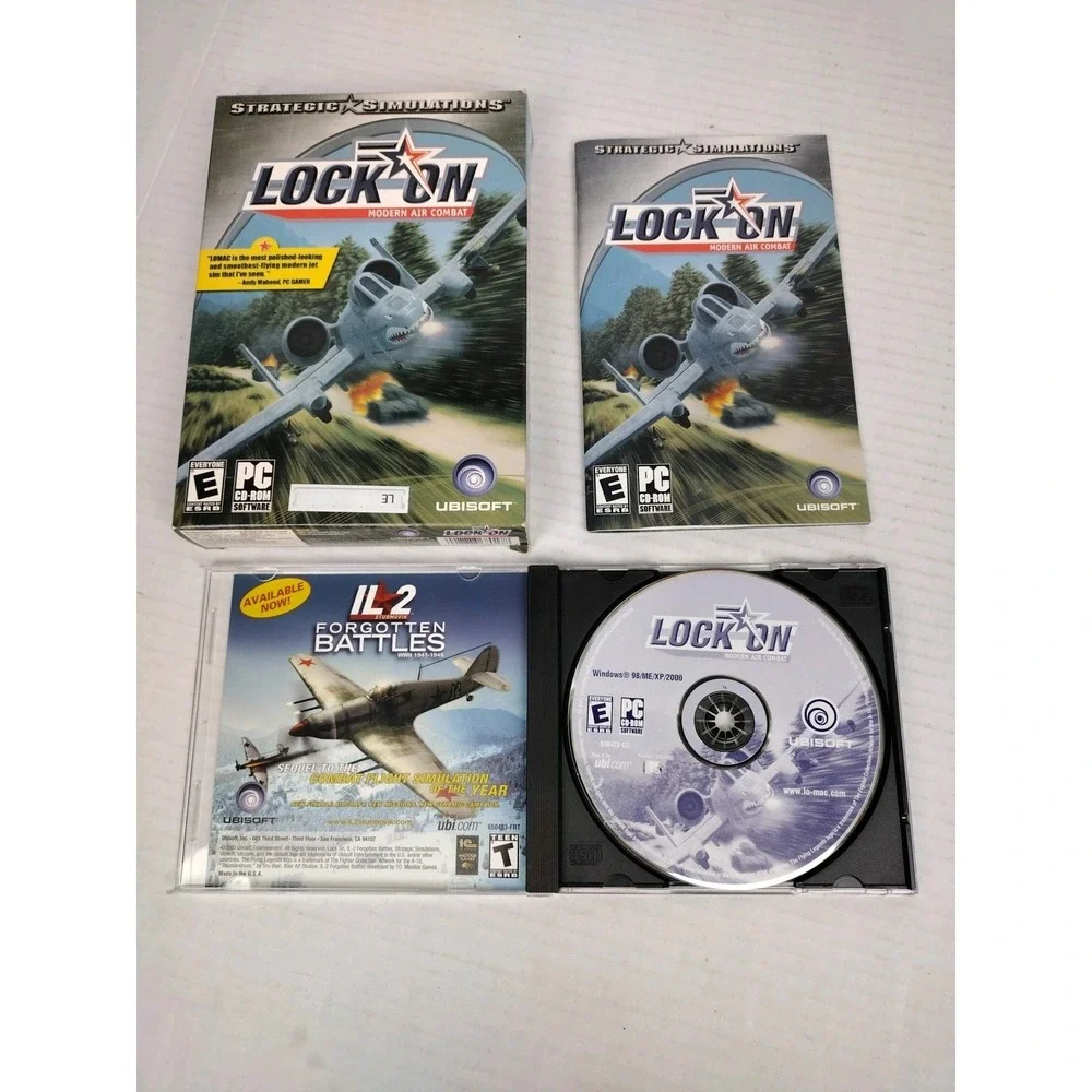 Lock On Modern Air Combat Strategic Jet Fighter War Game PC Game Tall Box CIB